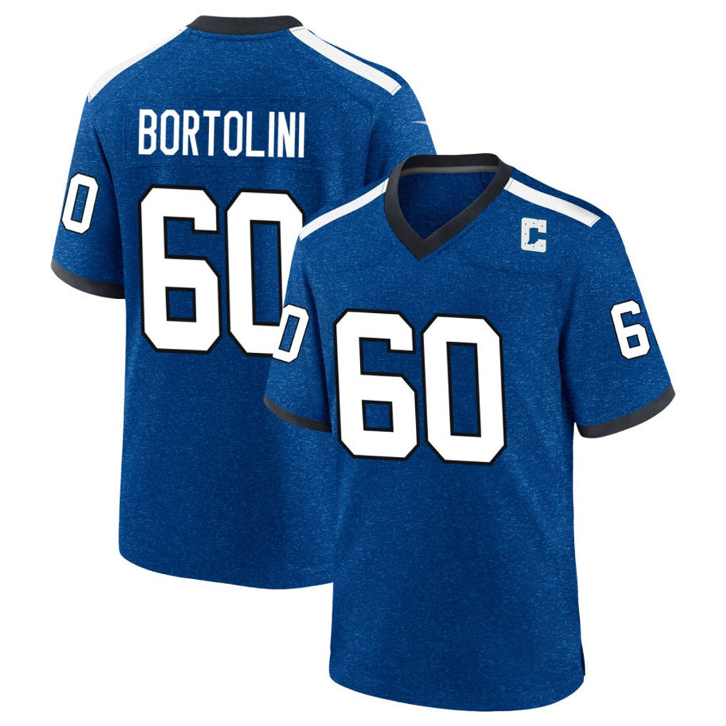 IN.Colts #60 Tanor Bortolini Player Royal Alternate Indiana Nights Home Game Ldoa Stitched Jerseys