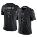 NE.Patriots #2 Harold Landry III Player Black Reflective LImited Home Game Ldoa Stitched Jerseys