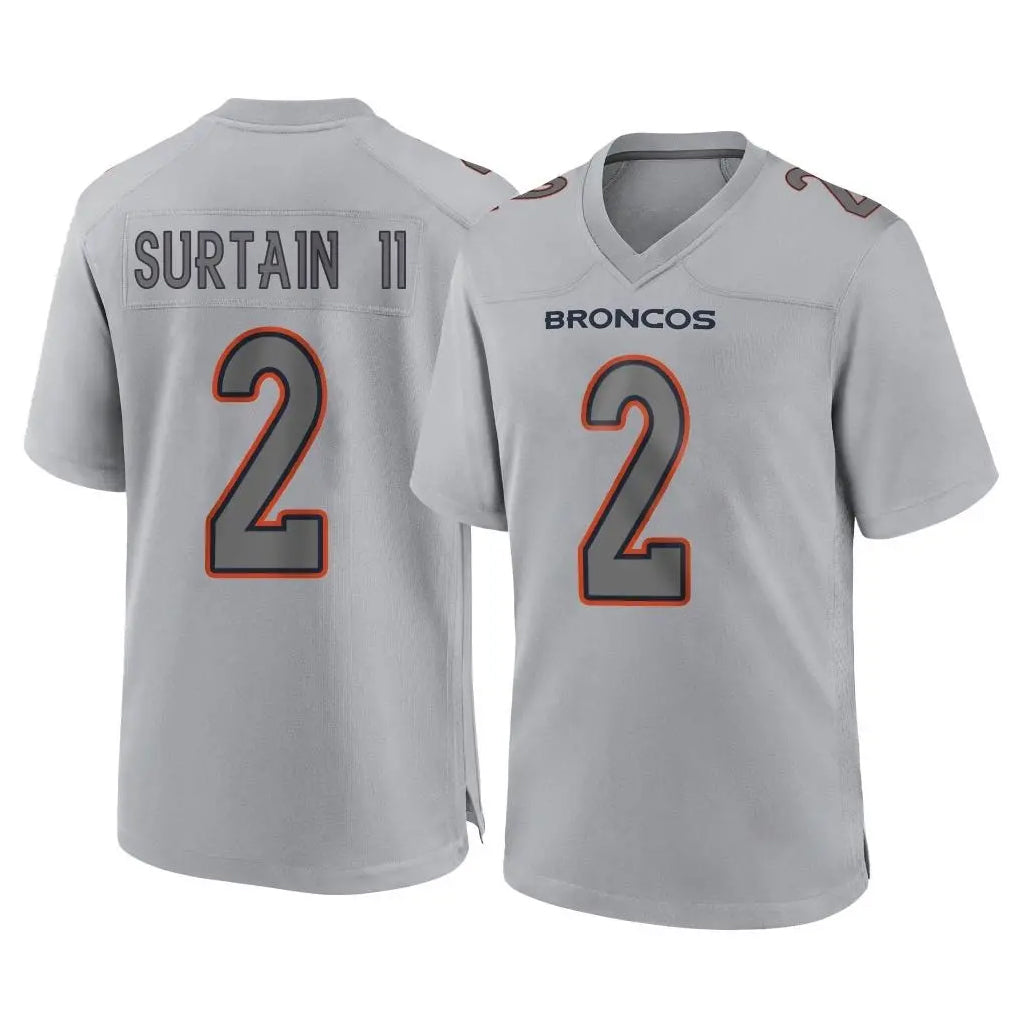 D.Broncos #2 Pat Surtain II Player Gray Atmosphere Fashion Limited Game Ldoa Stitched Jerseys