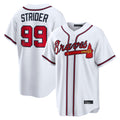 A.Braves #99 Spencer Strider Player White Home Game Ldoa Stitched Jerseys