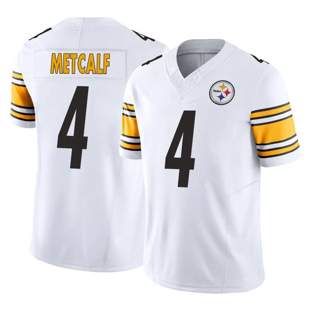 P.Steelers #4 DK Metcalf Player White Limited Vapor F.U.S.E. Home Game Ldoa Stitched Jerseys