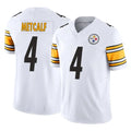P.Steelers #4 DK Metcalf Player White Limited Vapor F.U.S.E. Home Game Ldoa Stitched Jerseys