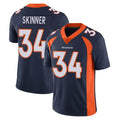 D.Broncos #34 JL Skinner Player Navy Vapor Untouchable Limited Game Ldoa Stitched Jerseys