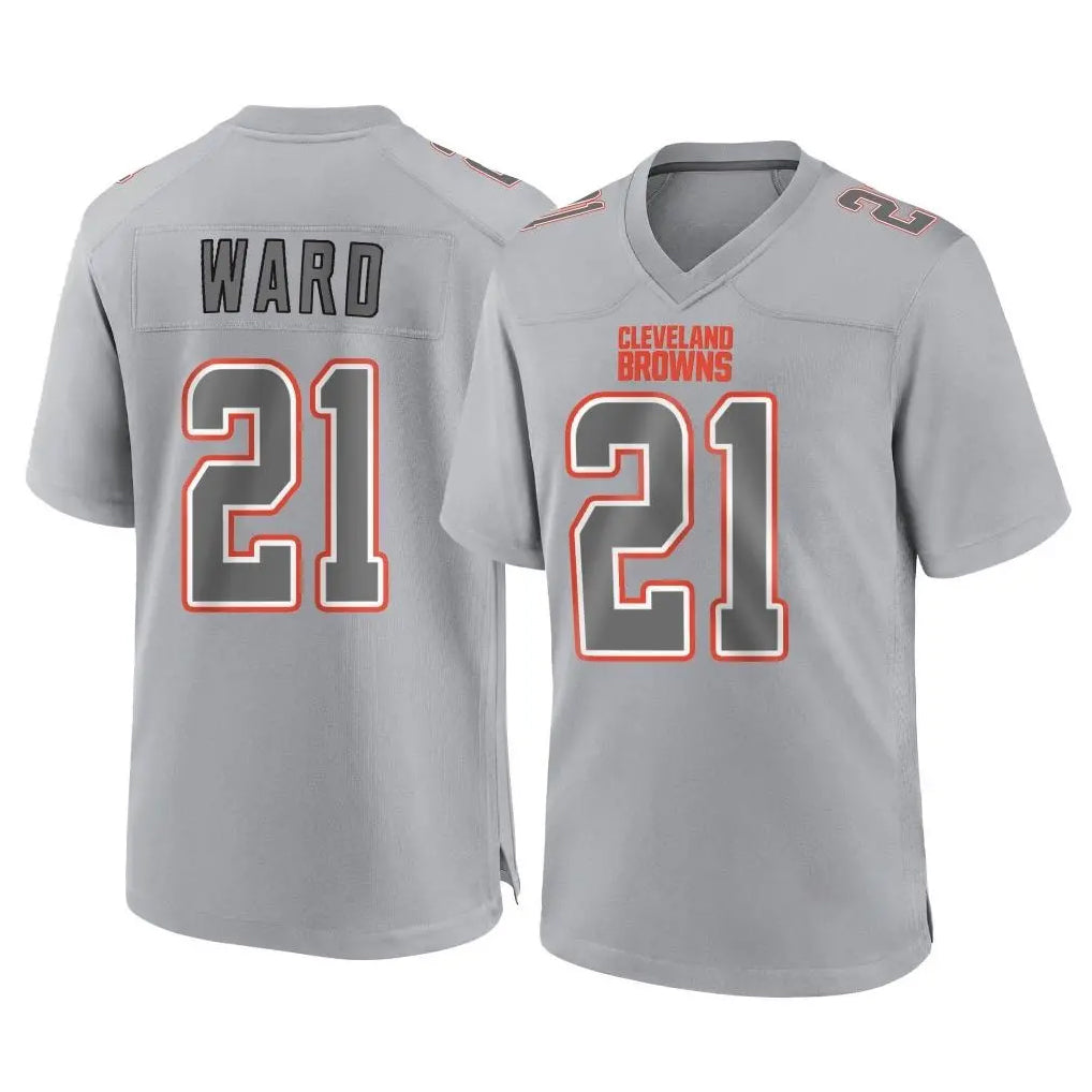 C.Browns #21 Denzel Ward Player Gray Atmosphere Fashion Game Ldoa Stitched Jerseys