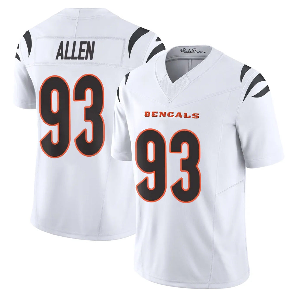 C.Bengals #93 Jonathan Allen Player White Vapor F.U.S.E. Limited Home Game Ldoa Stitched Jerseys