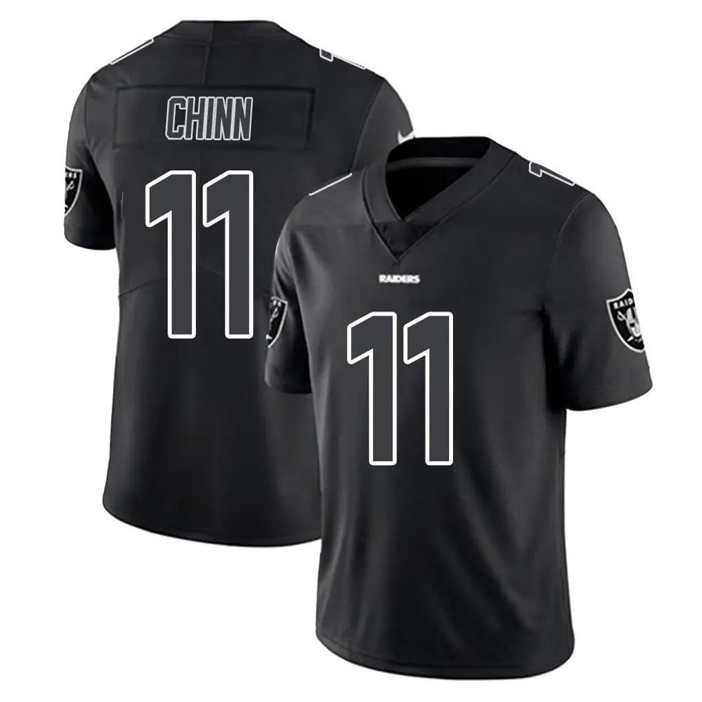 LV.Raiders #11 Jeremy Chinn Player Black Limited Black Impact Home Game Ldoa Stitched Jerseys