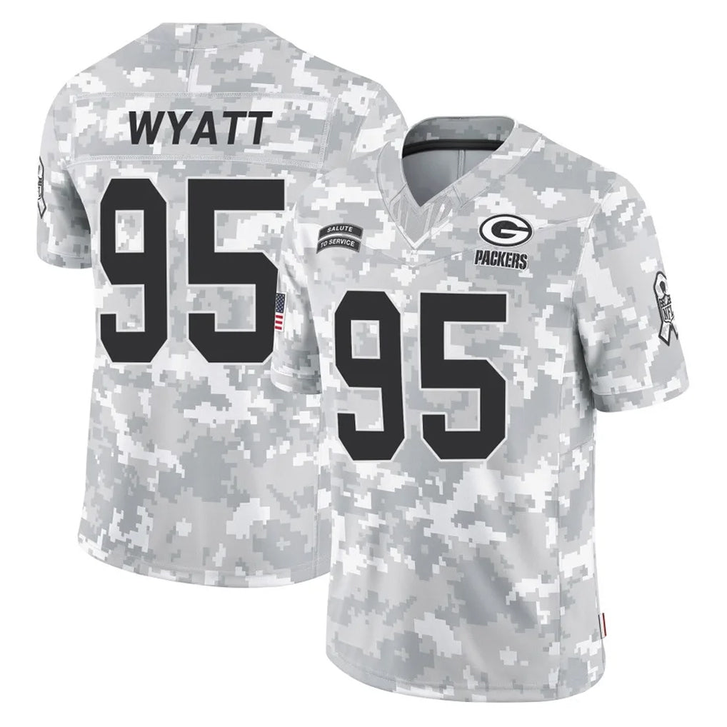 GB.Packers #95 Devonte Wyatt Player Arctic Camo Salute To Service Limited Ldoa Stitched Jerseys