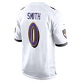 B.Ravens #0 Roquan Smith Player White Alternate Home Game Ldoa Stitched Jerseys