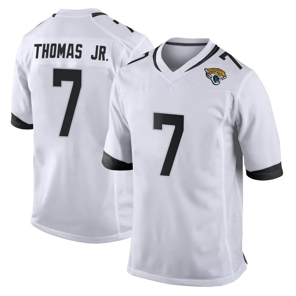 J.Jaguars #7 Brian Thomas Jr. Player White Home Game Ldoa Stitched Jerseys