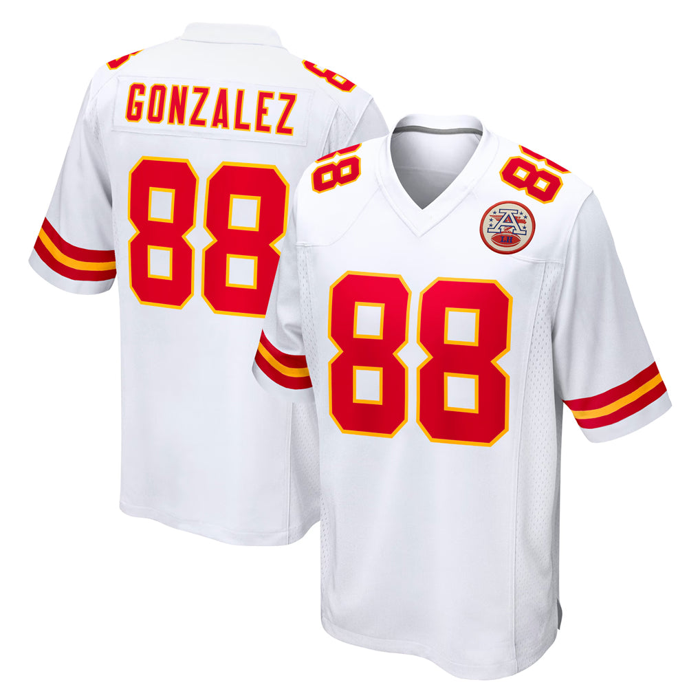 KC.Chiefs #88 Tony Gonzalez Player White Home Game Ldoa Stitched Jerseys