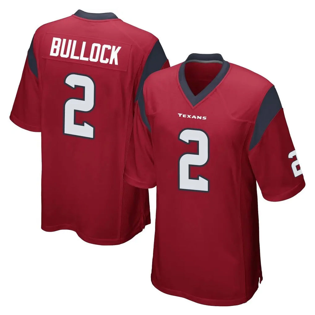 H.Texans #2 Calen Bullock Player Red Home Game Ldoa Stitched Jerseys
