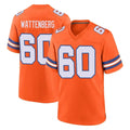 D.Broncos #60 Luke Wattenberg Player Orange Alternate Collection Throwback Game Ldoa Stitched Jerseys