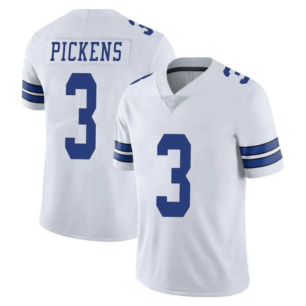 D.Cowboys #3 George Pickens Player White Vapor Untouchable Limited Home Game Ldoa Stitched Jerseys