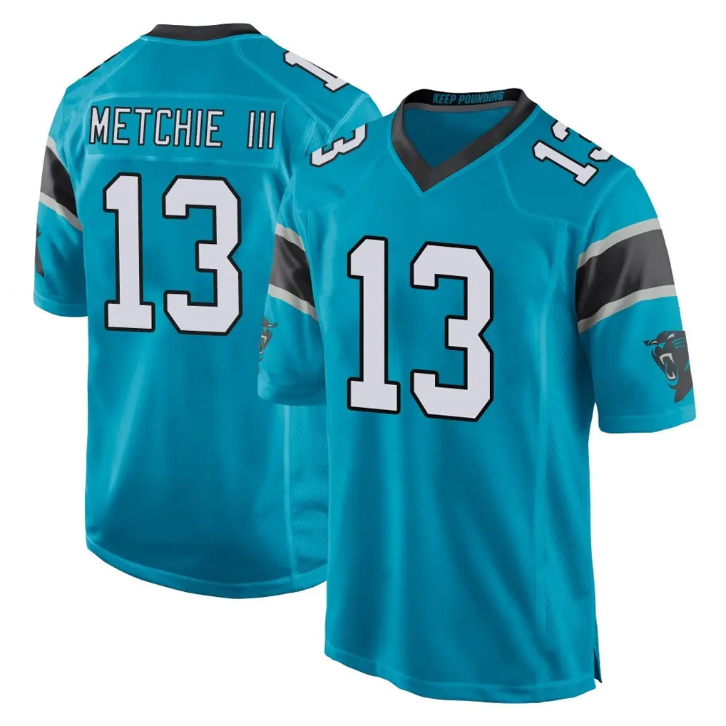 C.Panthers #13 John Metchie III Player Blue Game Ldoa Stitched Jerseys