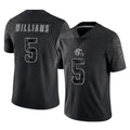 C.Browns #5 Quincy Williams Player Black Reflective Home Game Ldoa Stitched Jerseys