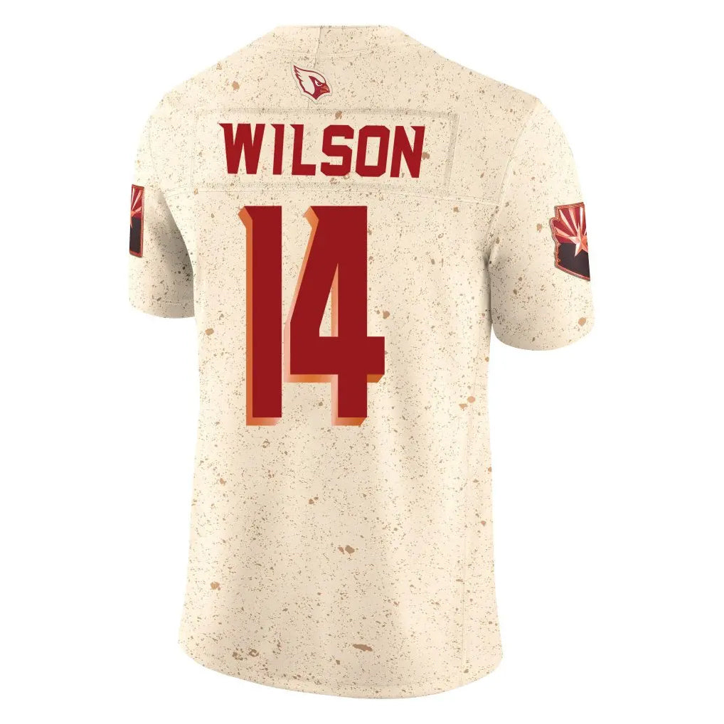 A.Cardinals #14 Michael Wilson Player Cream Rivalries Collection Vapor Limited Home Game Ldoa Stitched Jerseys