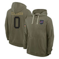 B.Bills #0 Keon Coleman Player Olive Salute To Service Hoodies Game Ldoa Stitched Jerseys