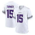 M.Vikings #15 Dallas Turner Player White Alternate Home Game Ldoa Stitched Jerseys