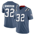 NE.Patriots #32 TreVeyon Henderson Player Blue Limited Rivalries Collection Home Game Ldoa Stitched Jerseys