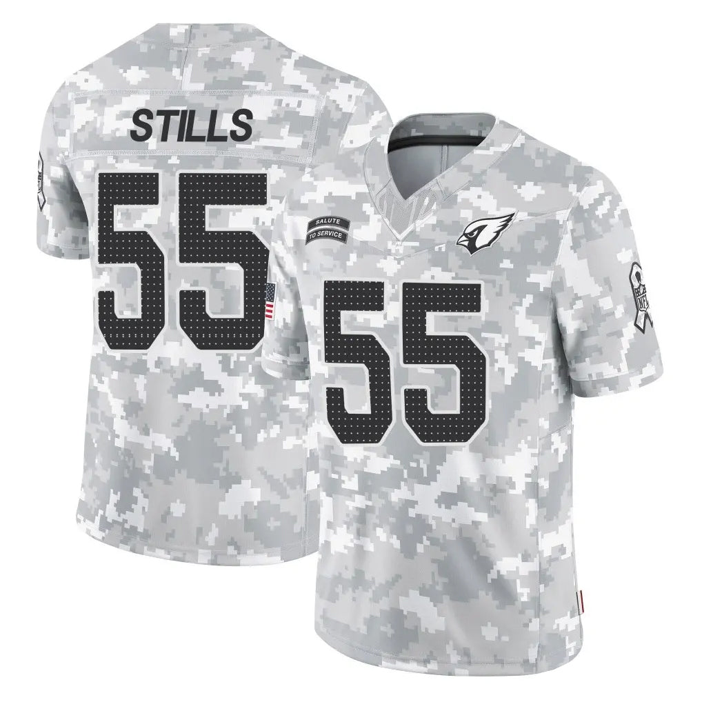 A.Cardinals #55 Dante Stills Player Camo Salute to Service Limited Home Ldoa Stitched Jerseys