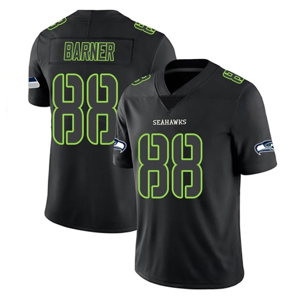 S.Seahawks #88 AJ Barner Player Black Impact Limited Home Game Ldoa Stitched Jerseys