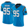 C.Panthers #95 Derrick Brown Player Blue Vapor F.U.S.E. Limited Home Game Ldoa Stitched Jerseys