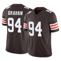 C.Browns #94 Mason Graham Player Brown Vapor F.U.S.E. Limited Home Game Ldoa Stitched Jerseys