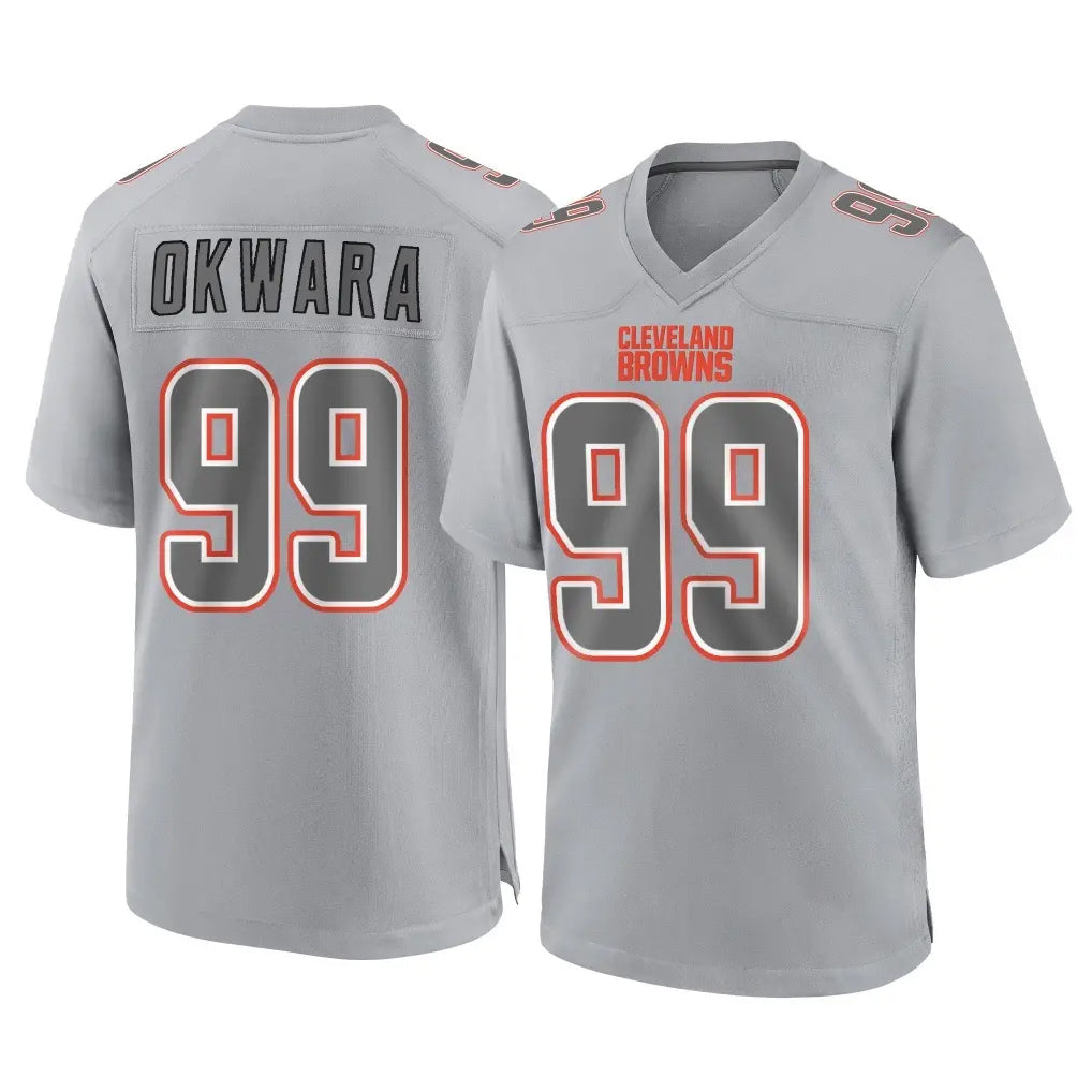 C.Browns #99 Julian Okwara Player Gray Atmosphere Fashion Game Ldoa Stitched Jerseys