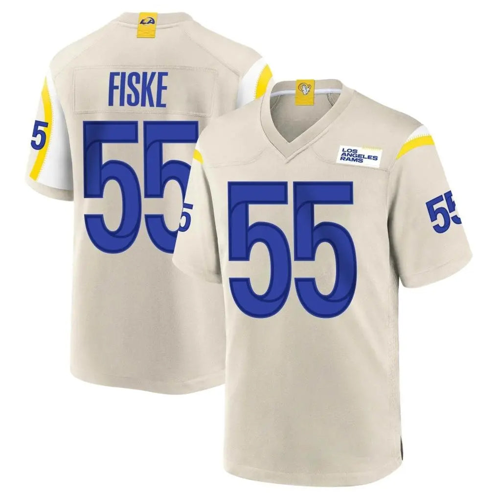 LA.Rams #55 Braden Fiske Player Bone Home Game Ldoa Stitched Jerseys