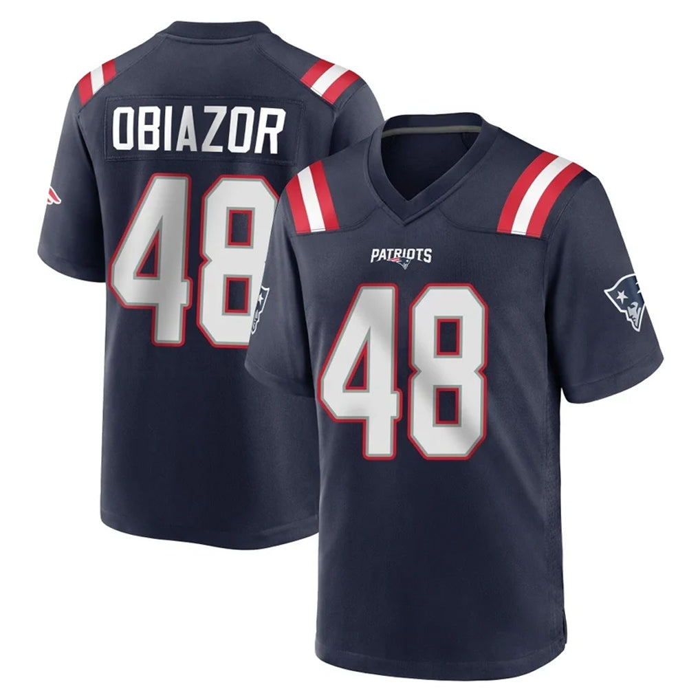 NE.Patriots #48 Namdi Obiazor Player Navy Home Game Ldoa Stitched Jerseys
