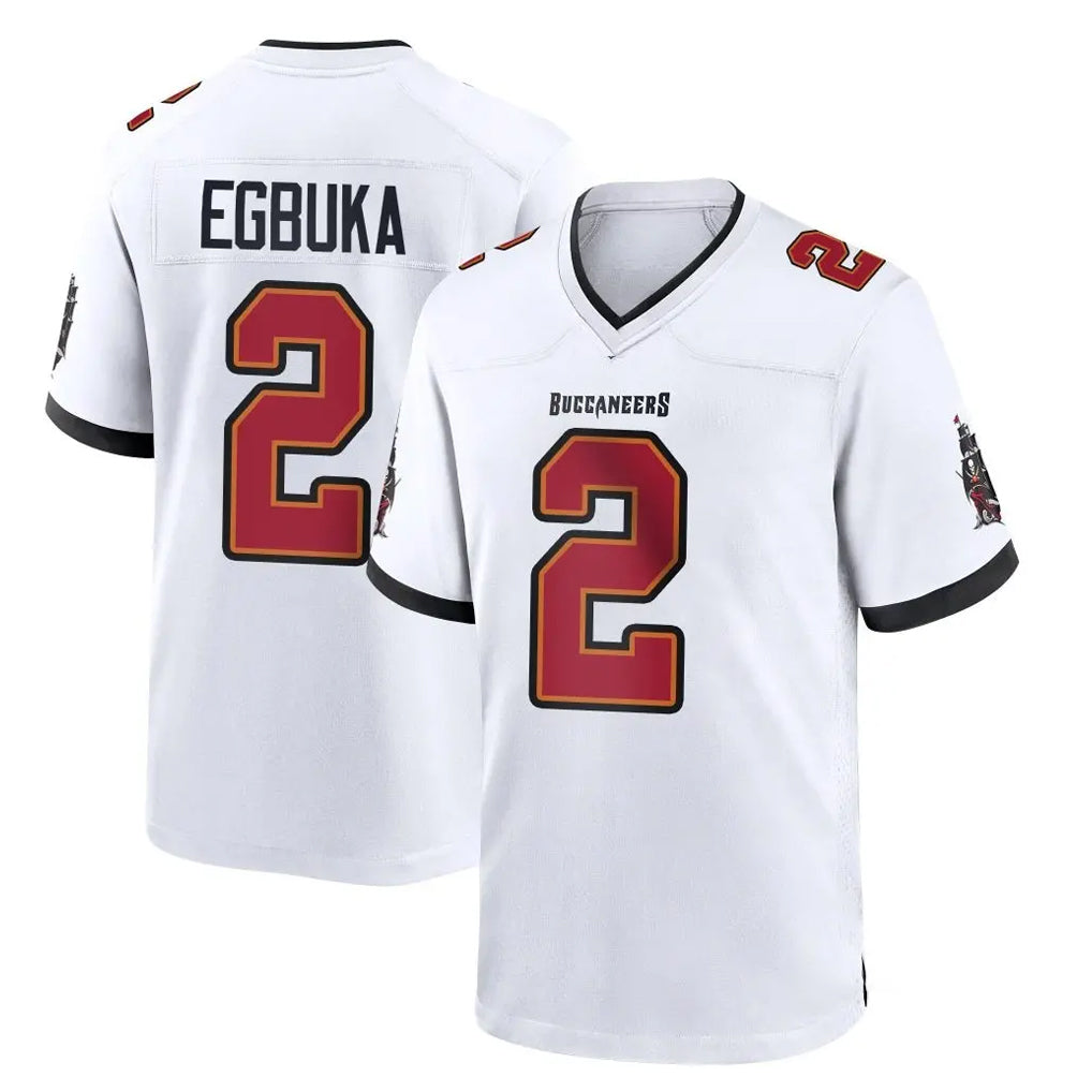 TB.Buccaneers #2 Emeka Egbuka Player White Home Game Ldoa Stitched Jerseys