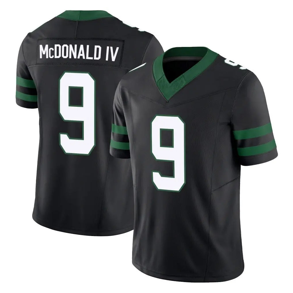 NY.Jets #9 Will McDonald IV Player Black Limited Legacy Vapor F.U.S.E. Home Game Ldoa Stitched Jerseys