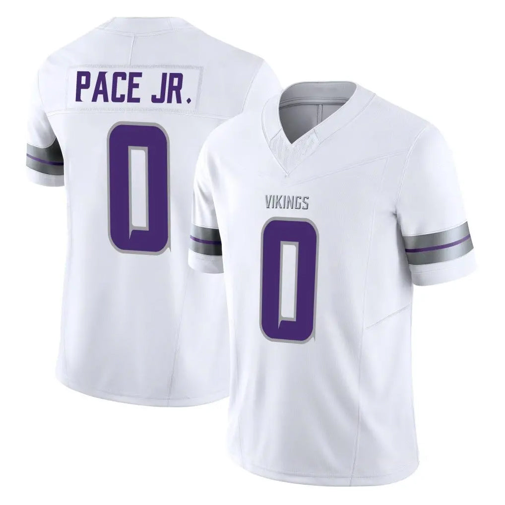 M.Vikings #0 Ivan Pace Jr. Player White Limited Alternate Vapor F.U.S.E. Home Game Ldoa Stitched Jerseys