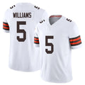 C.Browns #5 Quincy Williams Player White Vapor F.U.S.E. Limited Home Game Ldoa Stitched Jerseys
