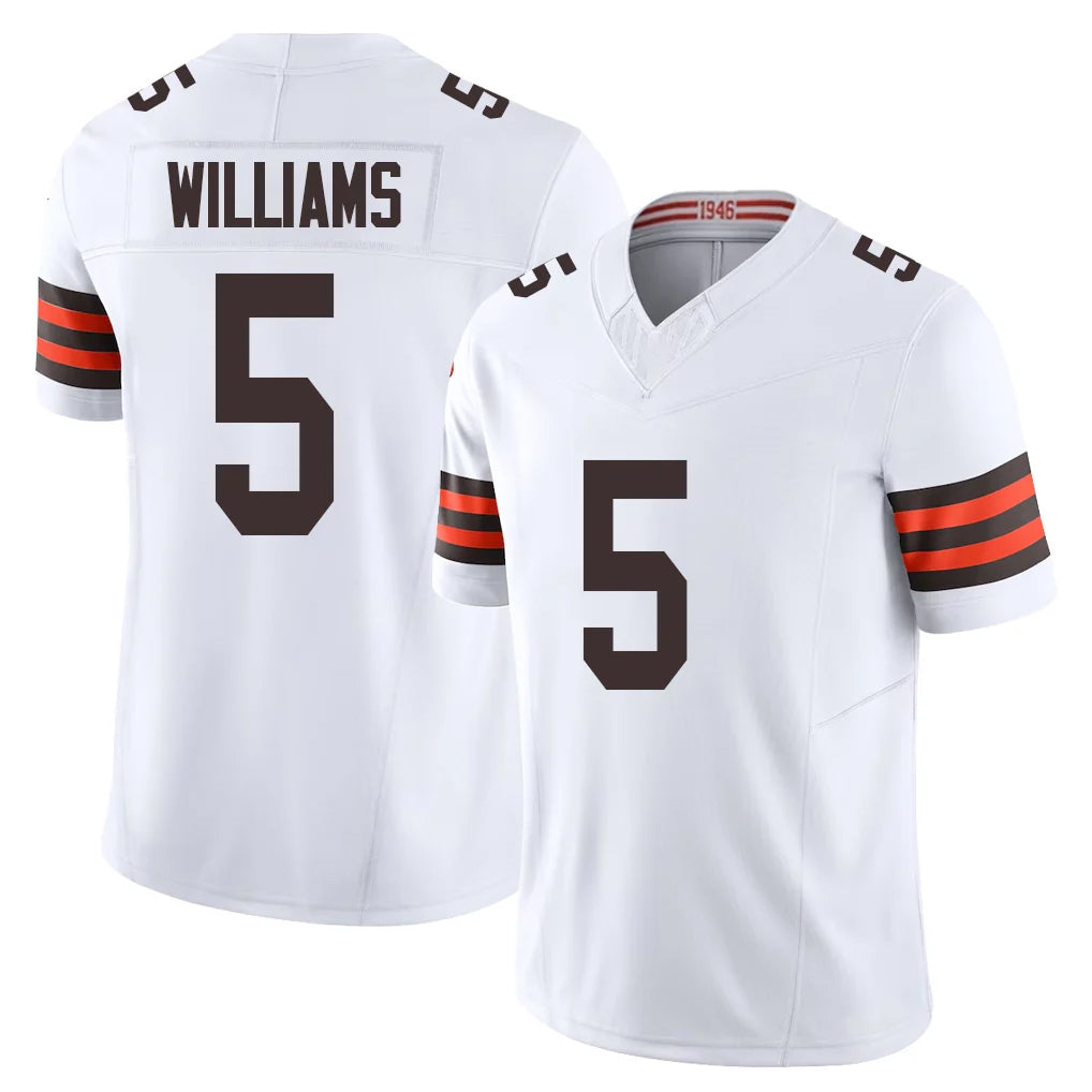 C.Browns #5 Quincy Williams Player White Vapor F.U.S.E. Limited Home Game Ldoa Stitched Jerseys
