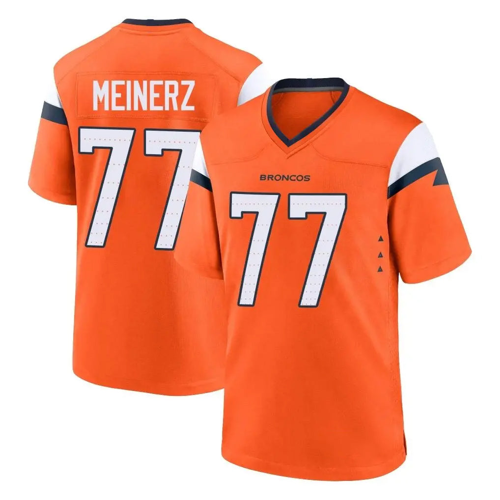 D.Broncos #77 Quinn Meinerz Player Orange Home Game Ldoa Stitched Jerseys