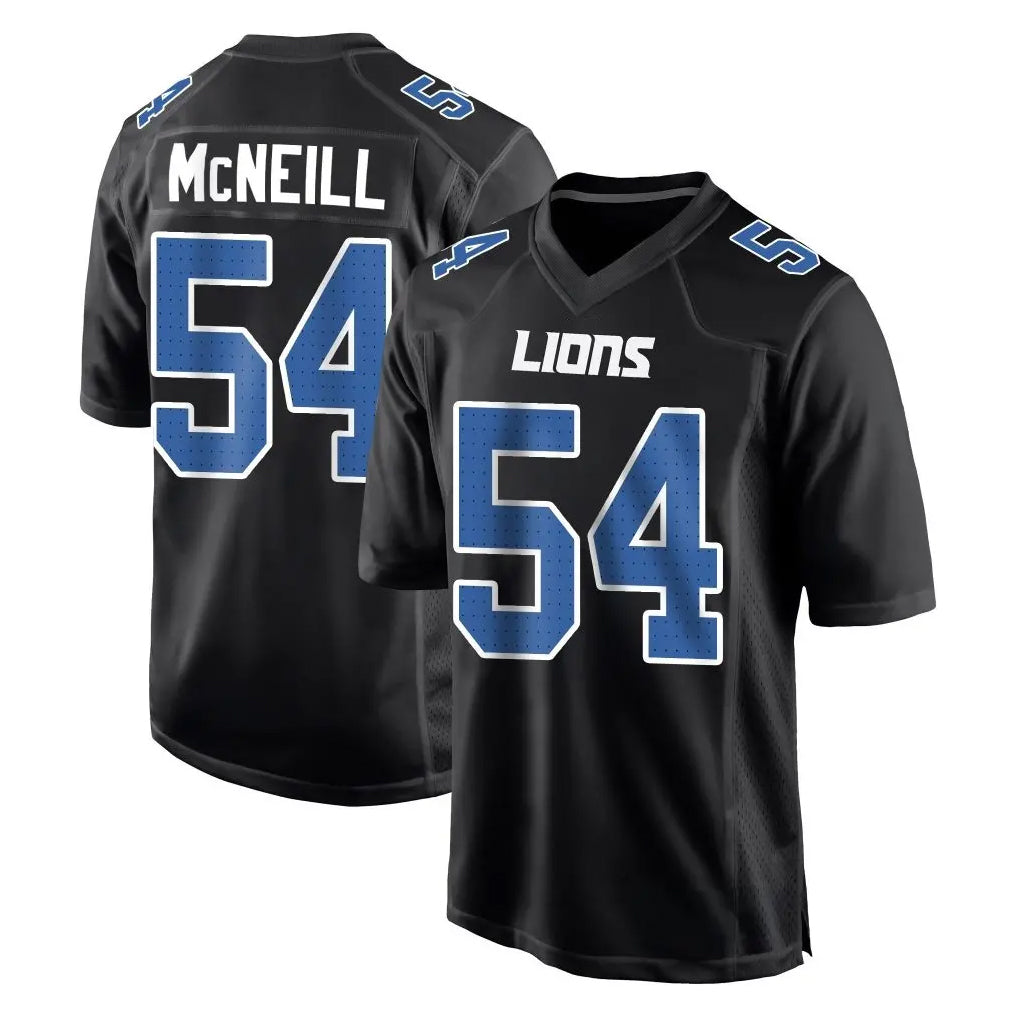 D.Lions #54 Alim McNeill Player Black Fashion Home Game Ldoa Stitched Jerseys