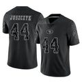 SF.49ers #44 Kyle Juszczyk Player Black Limited Reflective Home Game Ldoa Stitched Jerseys