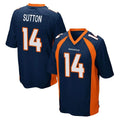 D.Broncos #14 Courtland Sutton Player Navy Game Ldoa Stitched Jerseys