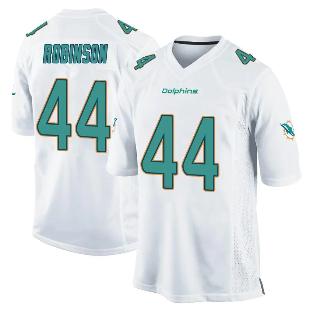 M.Dolphins #44 Chop Robinson Player White Home Game Ldoa Stitched Jerseys