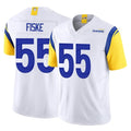 LA.Rams #55 Braden Fiske Player White Limited Vapor F.U.S.E. Home Game Ldoa Stitched Jerseys