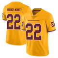 W.Commanders #22 Jacory Croskey-Merritt Player Gold Limited Color Rush Home Game Ldoa Stitched Jerseys
