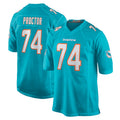M.Dolphins #74 Kadyn Proctor Player Aqua Home Game Ldoa Stitched Jerseys