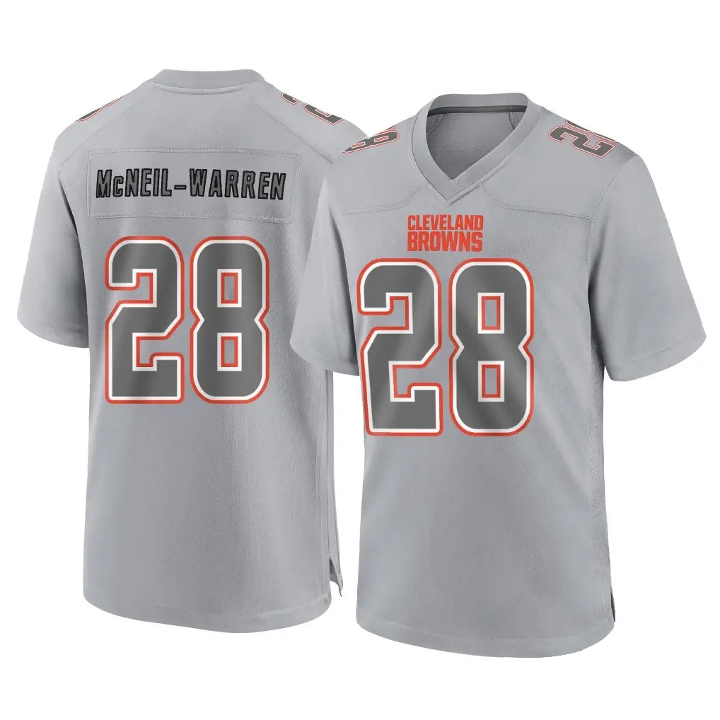 C.Browns #28 Emmanuel McNeil-Warren Player Gray Atmosphere Fashion Game Ldoa Stitched Jerseys
