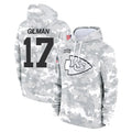 KC.Chiefs #17 Alohi Gilman Player Arctic Camo Salute to Service Hoodies Limited Game Ldoa Stitched Jerseys