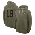 GB.Packers #18 Jonnu Smith Player Olive Salute to Service Pullover Hoodies Limited Ldoa Stitched Jerseys