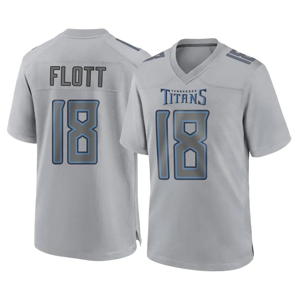 T.Titans #18 Cor'Dale Flott Player Gray Atmosphere Fashion Home Game Ldoa Stitched Jerseys