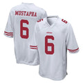 SF.49ers #6 Malik Mustapha Player White Home Game Ldoa Stitched Jerseys