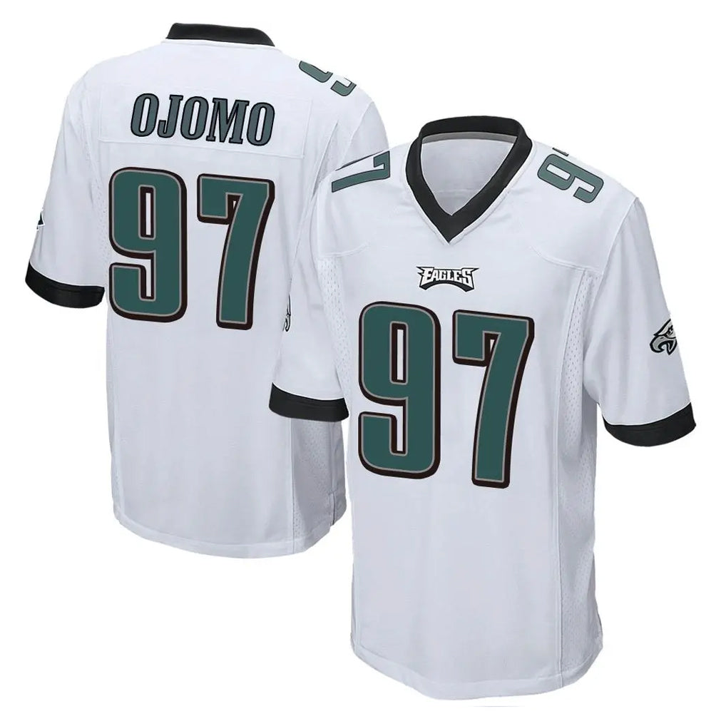 P.Eagles #97 Moro Ojomo Player White Home Game Ldoa Stitched Jerseys