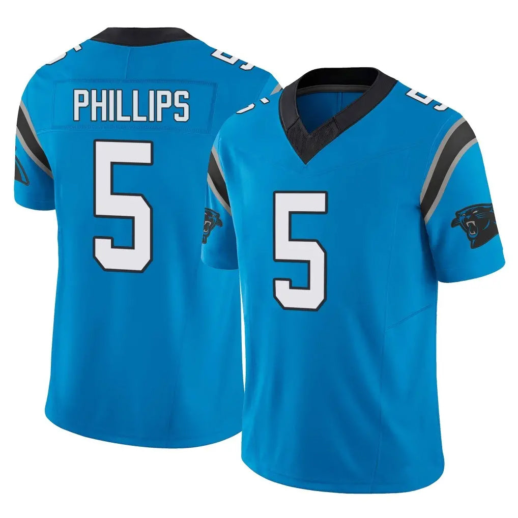 C.Panthers #5 Jaelan Phillips Player Blue Vapor F.U.S.E. Limited Home Game Ldoa Stitched Jerseys